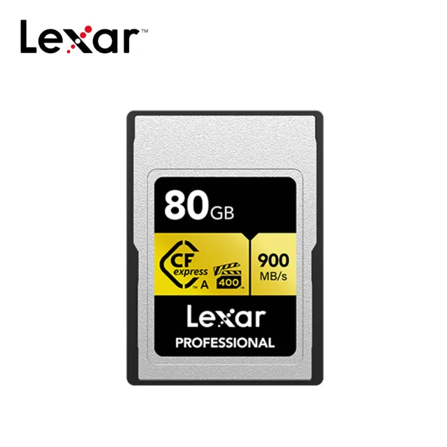 【Lexar 雷克沙】Professional Cfexpress Type A Card Gold Series 80GB記憶卡