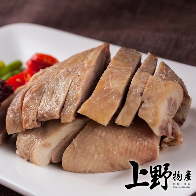 上野物產 2包 雲林在地鵝肉 鹹水鵝/燻茶鵝(400g±10%/包 鵝肉)