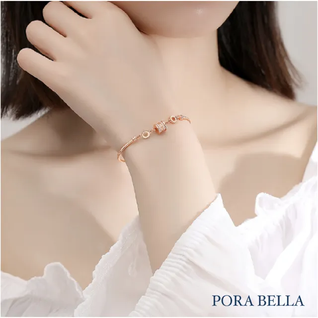【Porabella】925純銀小蠻腰手鍊 輕奢設計感手環 玫瑰金/白金兩色 Bracelets