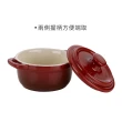 【KELA】Malin附蓋陶製烤杯 赭紅10cm(點心烤模)