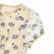 【ILEY 伊蕾】甜美氣質網紗蕾絲花卉洋裝(杏色；M-XL；1231017110)