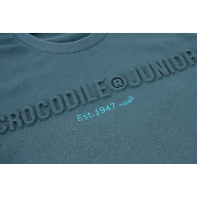 【Crocodile Junior 小鱷魚童裝】『小鱷魚童裝』鋼印LOGO上衣(C61402-04-大碼款)