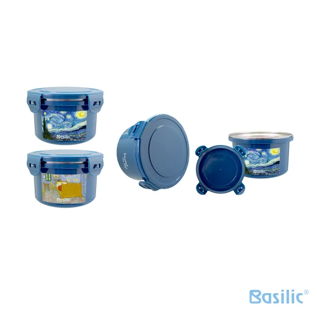 【Basilic 貝喜力克】不鏽鋼餐碗/可拆式食物剪刀組合