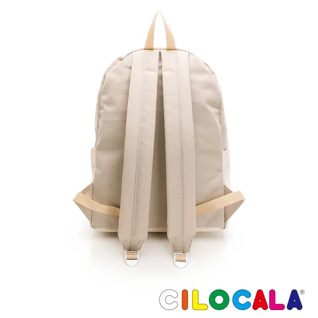 【CILOCALA】CILOCALA限量版亮彩尼龍防潑水COMBI後背包-中大(灰/米色)