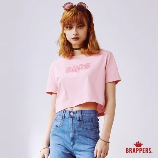 【BRAPPERS】女款 BRPS印花短版T恤(桃粉)