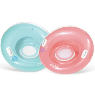 【INTEX】Vencedor 47吋圓型坐圈(充氣坐騎 充氣浮排 浮床 水上玩具-1入-加贈光滑沙灘球*1)