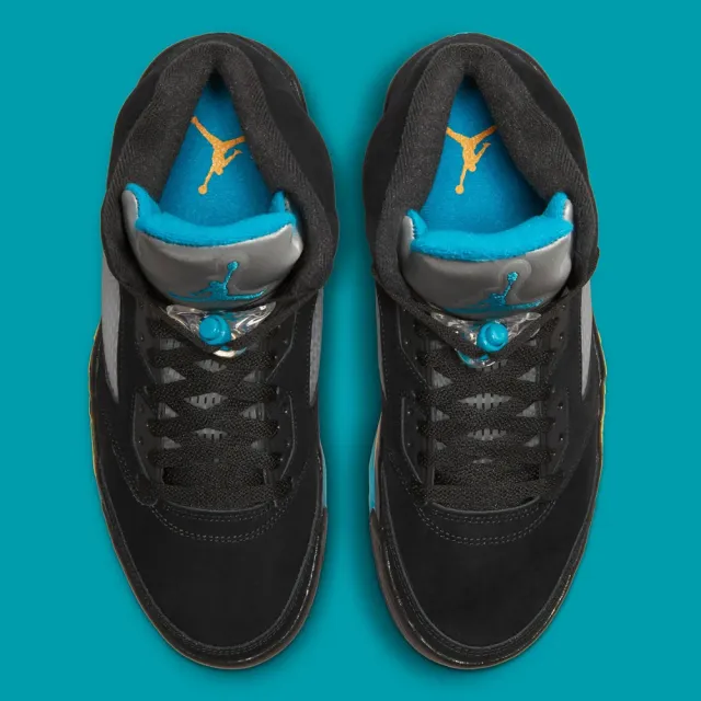 NIKE 耐吉 休閒鞋 Air Jordan 5 Aqua 水族 黑水藍 男鞋 DD0587-047(休閒鞋)