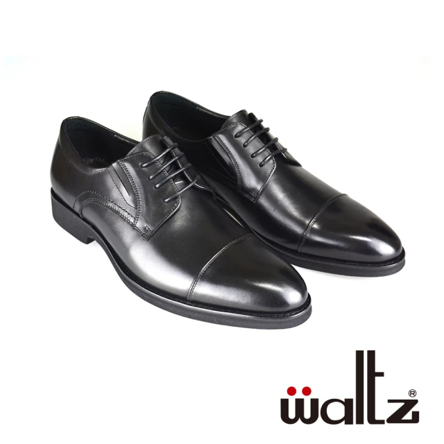 【Waltz】上班族首選 側V綁帶 紳士鞋 皮鞋(512060-02 華爾滋皮鞋)