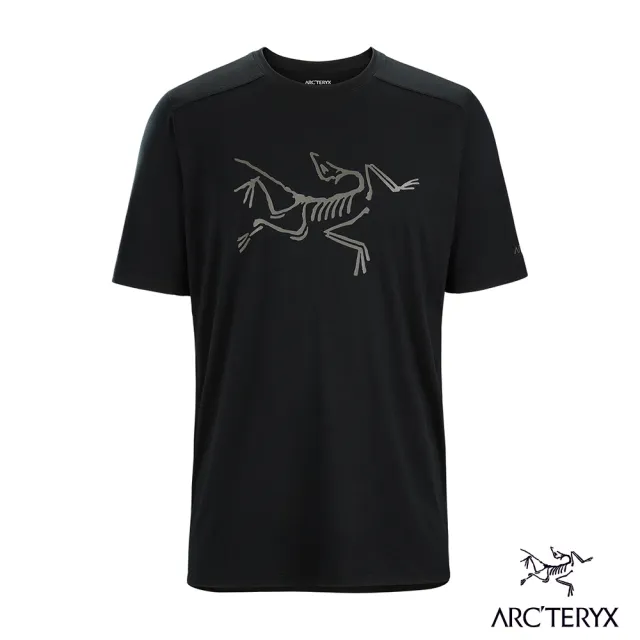 【Arcteryx 始祖鳥官方直營】男 Ionia Logo 羊毛短袖圓領衫(黑)