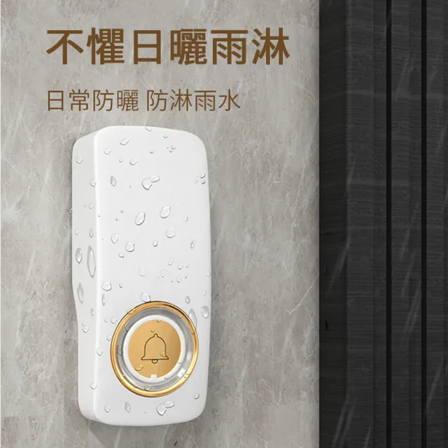【NOSDON】一拖一 家用遠距離無線自發電門鈴 防水複式樓遙控鈴鐺