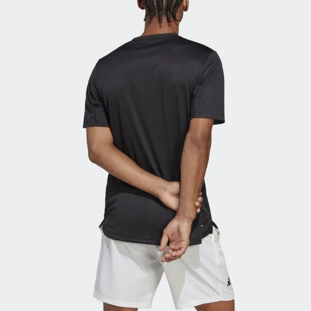 【adidas 愛迪達】Club Tee 男 短袖上衣 T恤 運動 網球 休閒 吸濕 排汗 舒適 亞洲版 黑(HS3275)