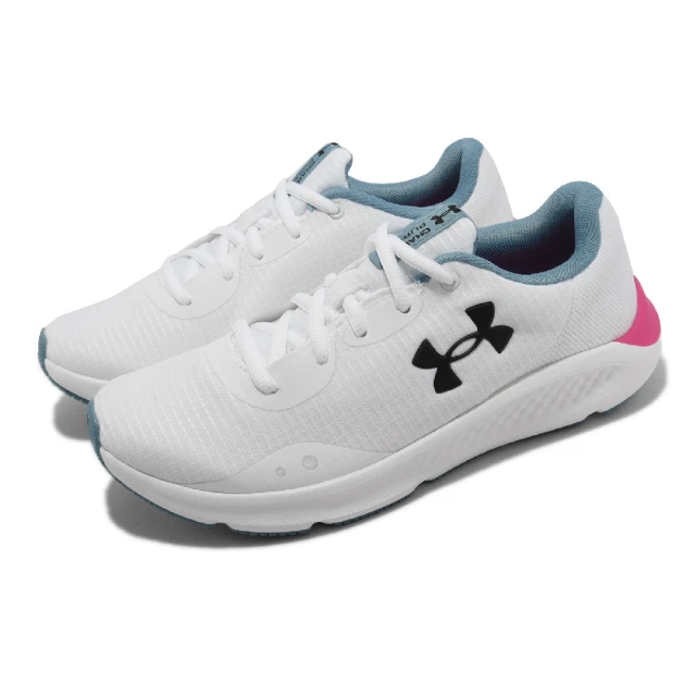 UNDER ARMOUR Charged Pursuit 3 Tech 女鞋 白 黑粉 路跑 運動鞋 UA 支撐(3025430102)