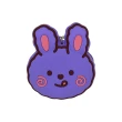 【YU Living 信歐傢居】小兔矽膠拉鍊零錢包二件組(二件一組/2色可選/紫色.白色/ 鑰匙包 收納包)