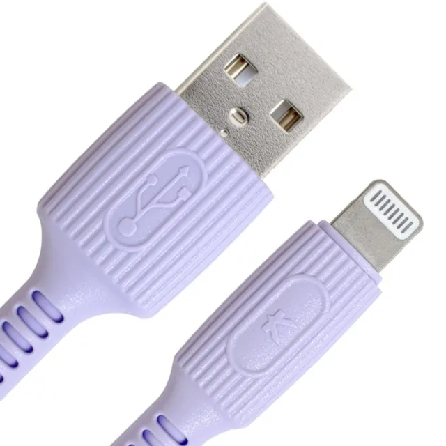 【REAICE】KYOHAYA USB-A to Lightning 日本同步馬卡龍色系親膚充電線 共5色 二入組