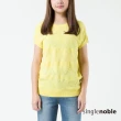 【SingleNoble 獨身貴族】率性鋸齒波浪織紋造型短袖線衫(3色)