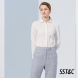 【SST&C 最後65折】淺灰藍格紋直筒西裝褲7262305002