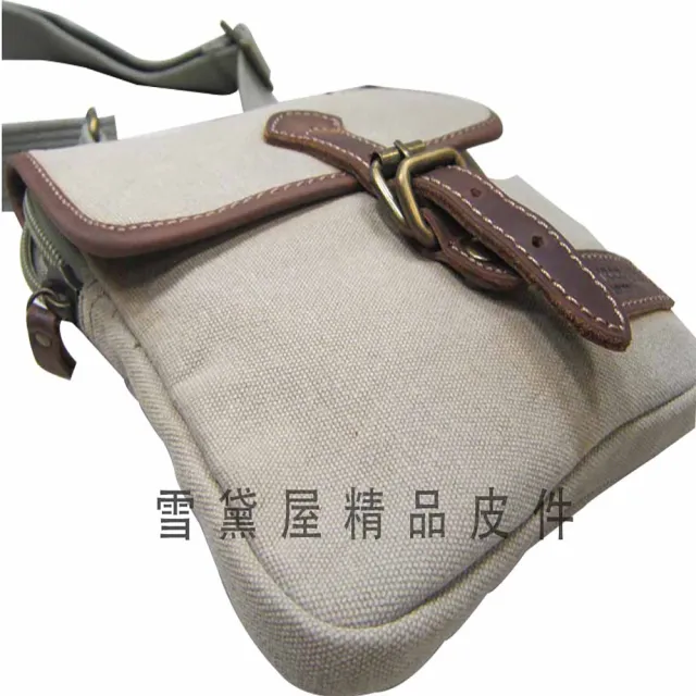 【SNOW.bagshop】雙11 肩側包扁包小容量英國專櫃純手工製帆布經典100%純棉加強防水包 帆布可肩 