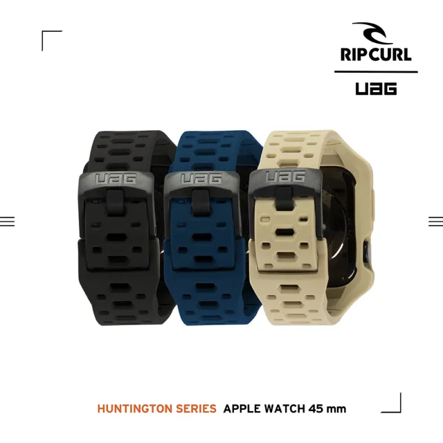 【UAG】X RIP CURL Apple Watch 45mm 矽膠保護殼運動錶帶-越野沙(UAG)