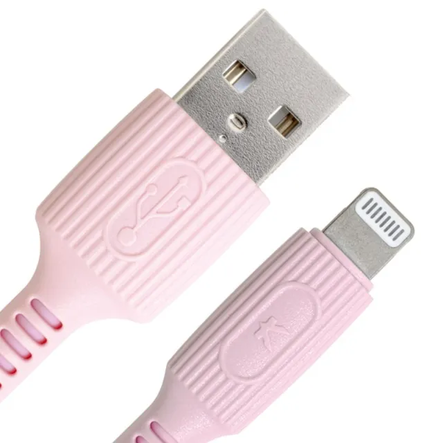 【REAICE】KYOHAYA USB-A to Lightning 日本同步馬卡龍色系親膚充電線 共5色 六入組