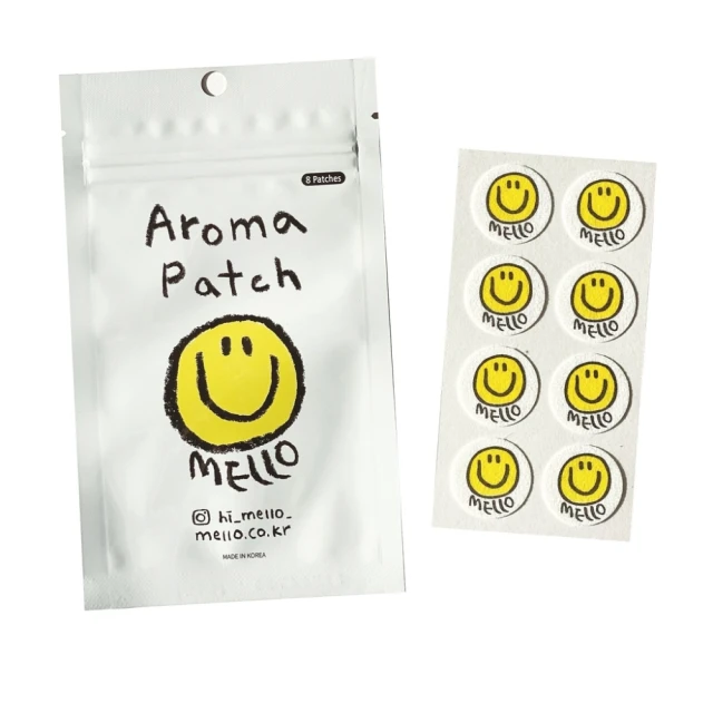 【Aroma Patch】韓國『微笑smile』口罩香氛貼-2包組(共16片 貼片效果可維持約6-8小時)