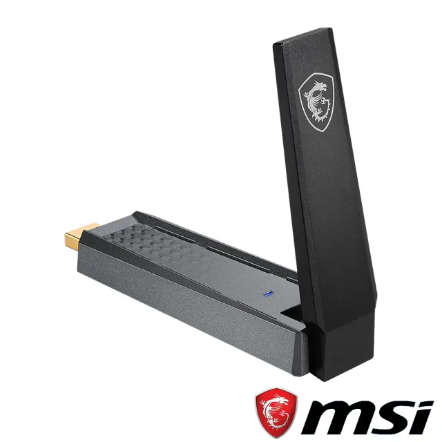 【MSI 微星】WiFi 6 雙頻 AX1800 USB 無線網路卡 (GUAX18)