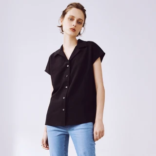 【BRAPPERS】女款 氣質蓋袖造型襯衫(黑)
