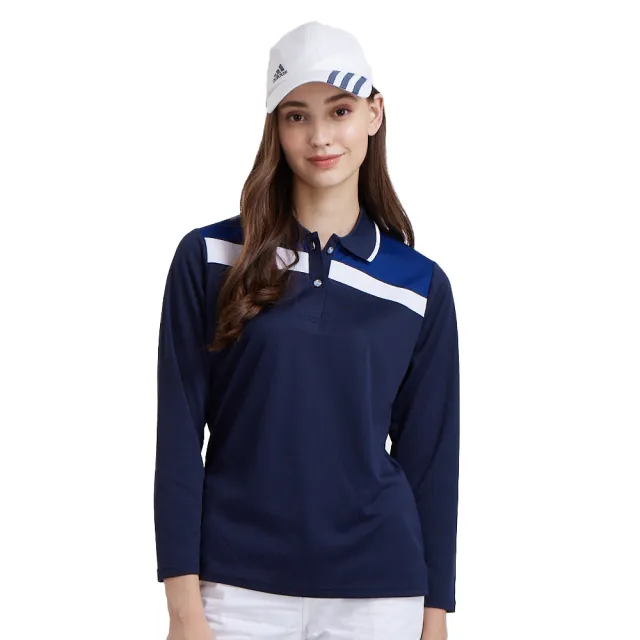 【PAUL SAILING】休閒運動吸濕排汗長袖POLO衫女