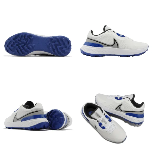 【NIKE 耐吉】高爾夫球鞋 Infinity Pro 2 男鞋 女鞋 白 藍 灰 寬楦 緩震 高球 運動鞋(DM8449-104)