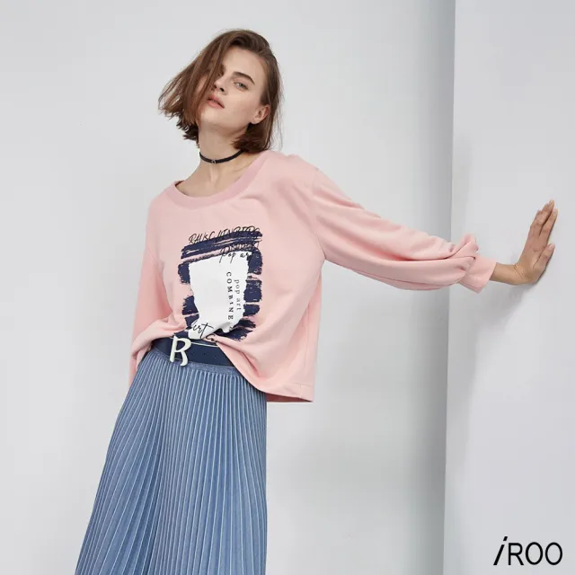 【iROO】羅紋小蓬袖T恤
