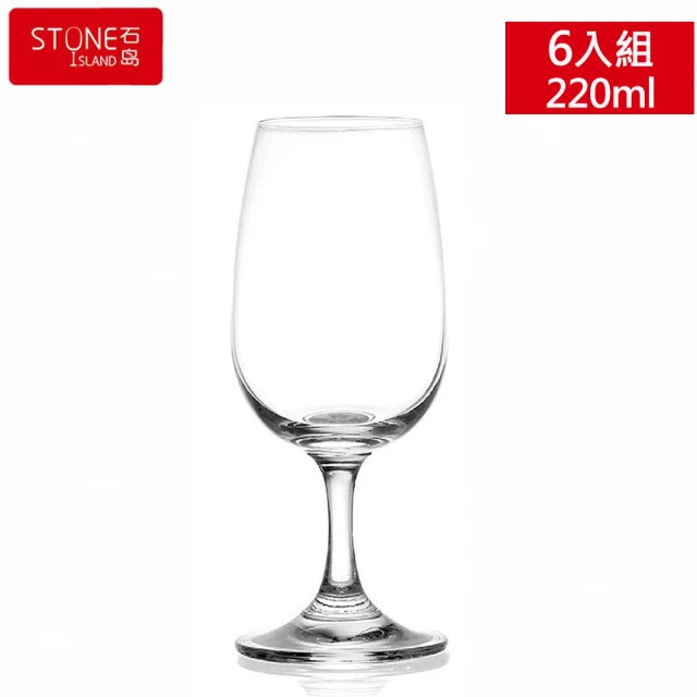 【石島玻璃】ISO杯 高腳品酒杯 220ml 6入組(ISO杯 品酒杯)