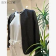 【EPISODE】休閒百搭編織羊皮外套皮衣133Z0F（黑）