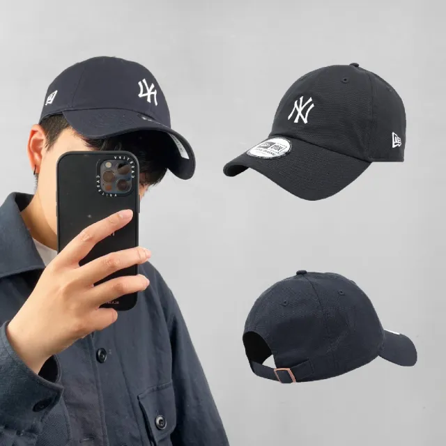 【NEW ERA】棒球帽 Casual Classic MLB 紐約 洋基 老帽 深藍 白 NY 男女款 經典款(NE12712408)