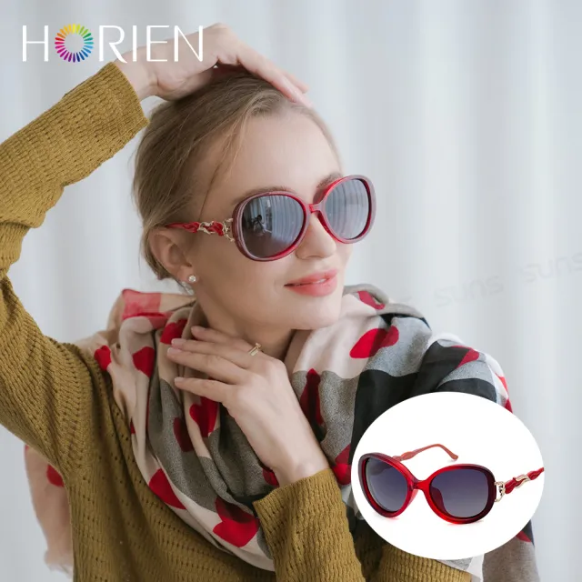 【HORIEN 海儷恩】時尚歐風流線淑女偏光太陽眼鏡 抗UV400(HN 1222 E02)