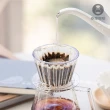 【TIMEMORE 泰摩】蛋糕濾杯咖啡壺組 B75蛋糕濾杯晶透白＋360ml咖啡分享壺透明(平底濾杯 耐熱玻璃壺)