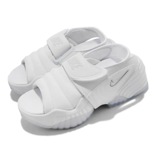 【NIKE 耐吉】涼鞋 Wmns Air Adjust Force Sandal 白 銀 女鞋 可拆卸 涼拖鞋 厚底(DV2136-100)