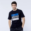 【NAUTICA】男裝 COMPETITION簡約撞色LOGO短袖T恤(黑)