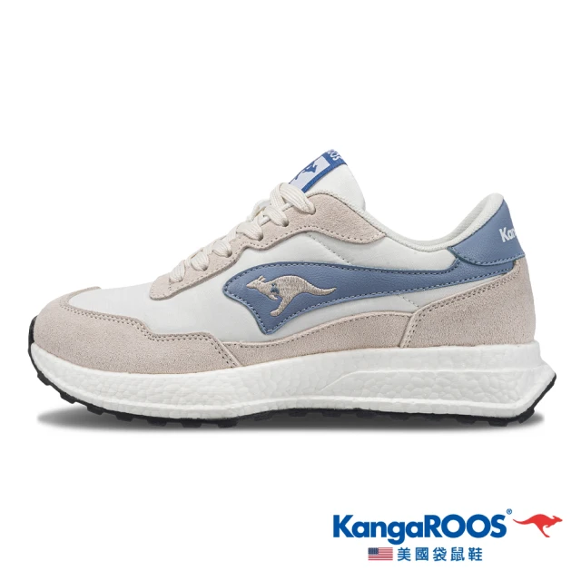 KangaROOS 美國袋鼠鞋 女 RACER 科技運動鞋 慢跑鞋 休閒鞋(米藍-KW31731)