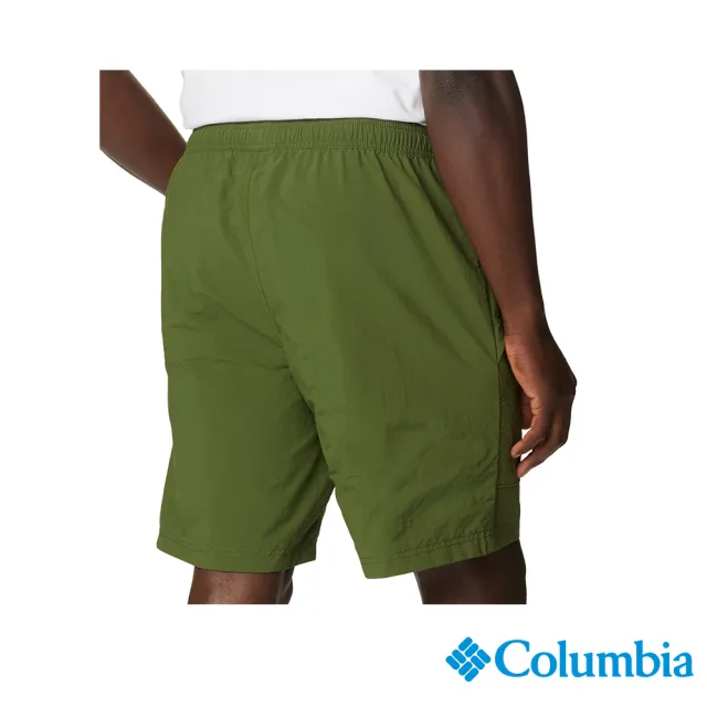 【Columbia 哥倫比亞 官方旗艦】男款-Deschutes Valley™UPF50防潑兩面穿短褲-綠色(UAE53660GR)