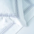 【HOLA】法式孟斐斯埃及棉刺繡歐式枕套2入白