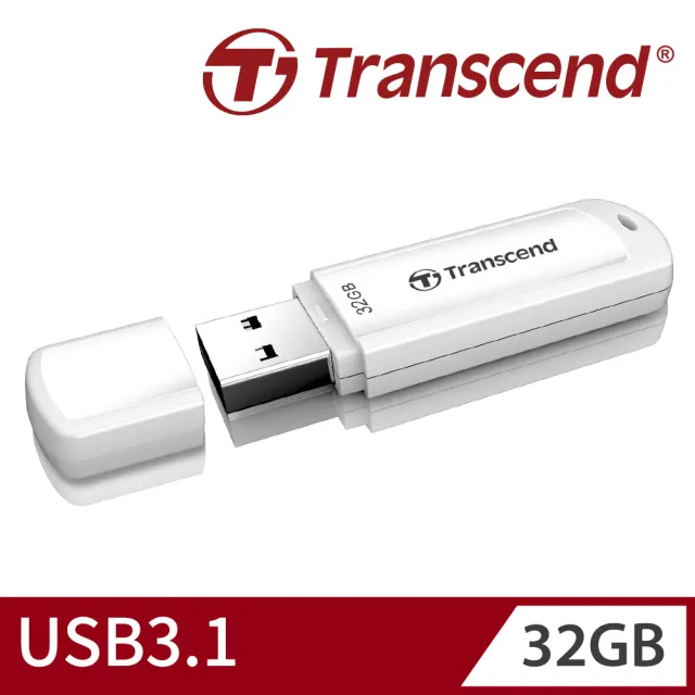 【Transcend 創見】JetFlash730 USB3.1 32GB 隨身碟-典雅白(TS32GJF730)