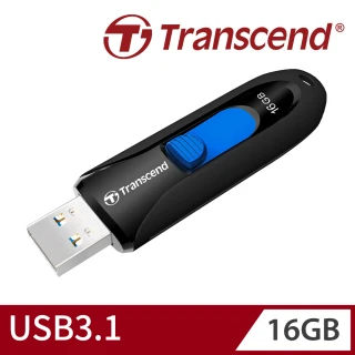 【Transcend 創見】JetFlash790 USB3.1 16GB 隨身碟-經典黑(TS16GJF790K)