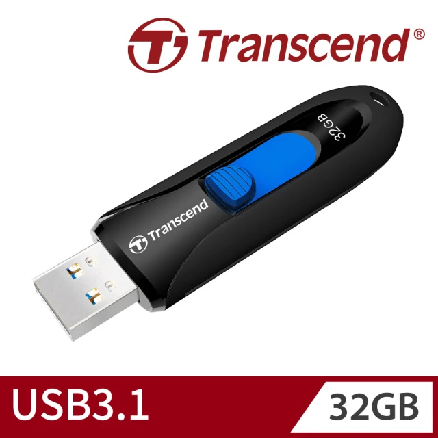 【Transcend 創見】JetFlash790 USB3.1 32GB 隨身碟-經典黑(TS32GJF790K)