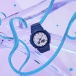 【CASIO 卡西歐】BABY-G 俐落簡約 休閒藍 珍珠光感錶圈 雙顯系列 BGA-280BA-2A_43.4mm
