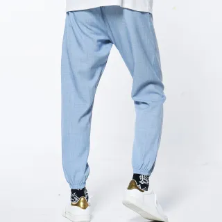 【BLUE WAY】男裝 寬鬆休閒縮口長褲 休閒褲-鬼洗