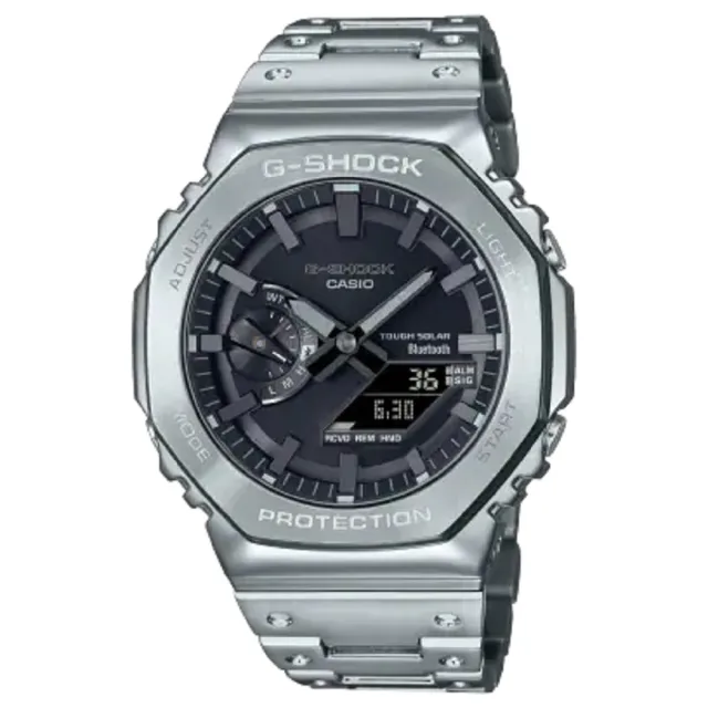 【CASIO 卡西歐】G-SHOCK太陽能電波藍牙電子錶/皇家橡樹(GM-B2100D-1A)