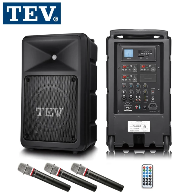 【TEV 台灣電音】藍芽/USB/SD三頻無線擴音機(TA680iD-U3)