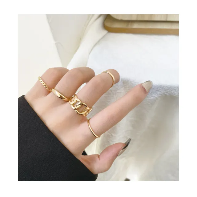 【HERA 赫拉】五件套個性戒指 H112020703(飾品)