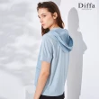 【Diffa】連帽異素材拼接上衣-女