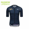 【MONTON】Rainbow黑/藍/白色男款短車衣(男性自行車服飾/短袖車衣/自行車衣)