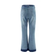 【ILEY 伊蕾】時尚漸層刷色微喇叭牛仔褲(藍色；M-XL；1231338602)